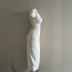 Vintage Datani Elegant White Sleeveless Dress Sz 4